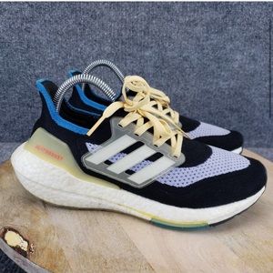 Adidas Ultraboost 21 Women's Size 7 Black White Running Shoes Sneakers S23836